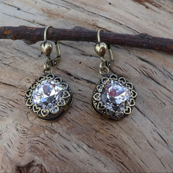 Handcrafted earrings with Swarovski crystal - Picture 6 of 7